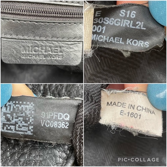 Michael Kors Isabella Black Leather Medium Shoulder Bag Purse - Picture 14 of 15